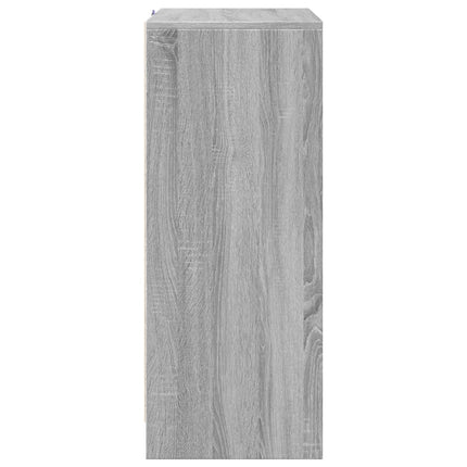 Buffet avec LED sonoma gris 77x34x85 cm bois d'ingénierie