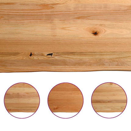 Table à manger avec bord vivant 180x100x74 cm bois massif chêne