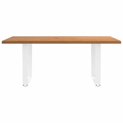 Table à manger avec bord naturel 180x100x74cm bois massif chêne