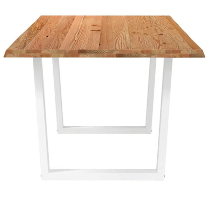 Table à manger avec bord naturel 180x100x74cm bois massif chêne