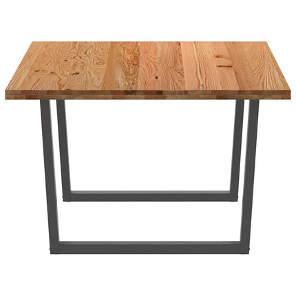 Table à manger avec bord naturel 180x100x74cm bois massif chêne