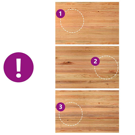 Table à manger marron clair bois de chêne massif rectangulaire