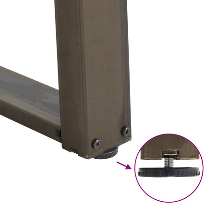 Table à manger marron clair bois de chêne massif rectangulaire