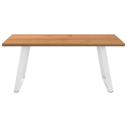 Table à manger marron clair bois de chêne massif rectangulaire