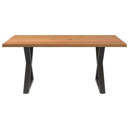 Table à manger avec bord vivant 180x100x74 cm bois massif chêne