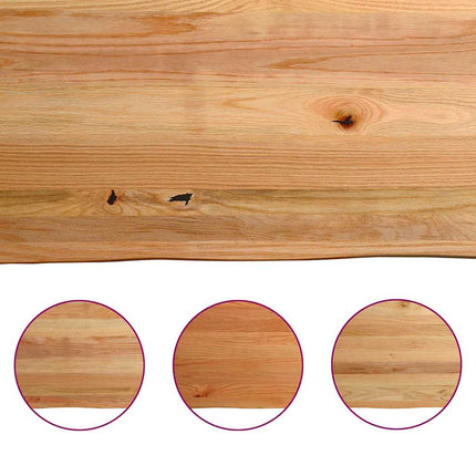 Table à manger avec bord vivant 180x100x74 cm bois massif chêne