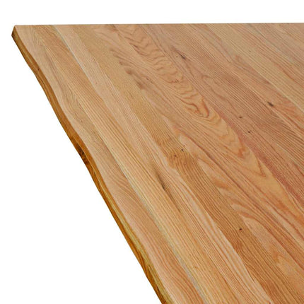 Table à manger avec bord vivant 180x100x74 cm bois massif chêne