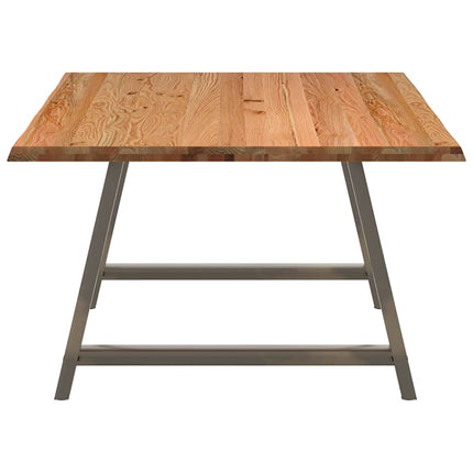 Table à manger avec bord naturel 180x100x74cm bois massif chêne