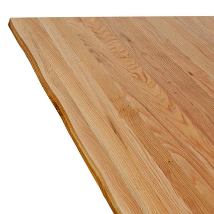 Table à manger avec bord vivant 180x100x74 cm bois massif chêne