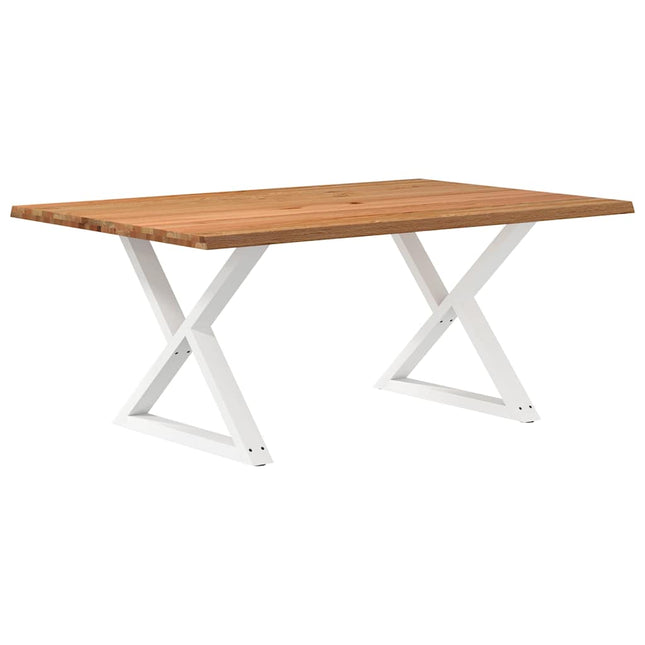 Table à manger avec bord vivant 180x100x74 cm bois massif chêne