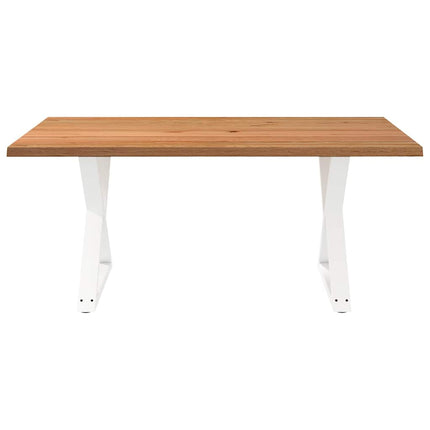 Table à manger avec bord vivant 180x100x74 cm bois massif chêne