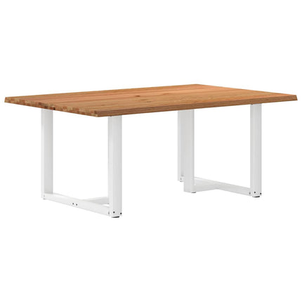 Table à manger avec bord naturel 180x100x74cm bois massif chêne