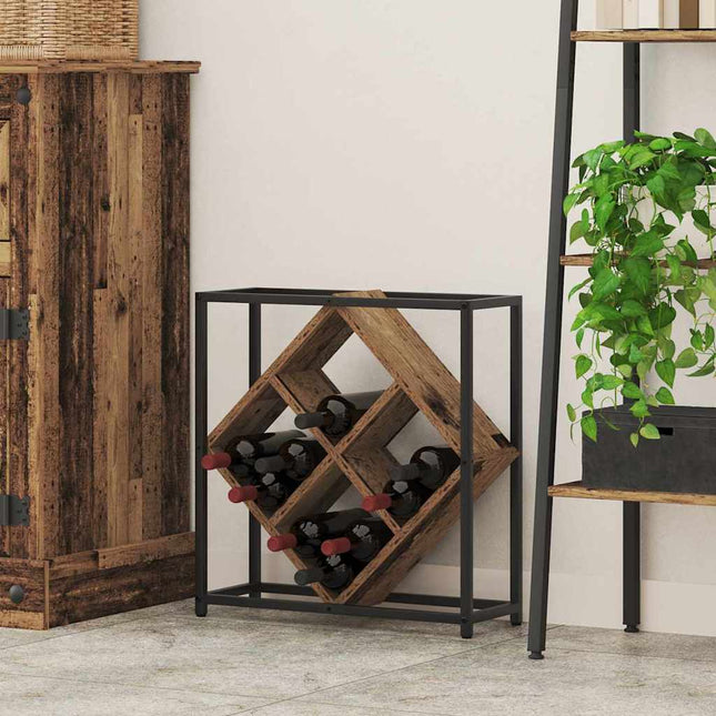 Étagère à vin Bois ancien 51 x 18 x 52,5 cm Bois d'ingénierie
