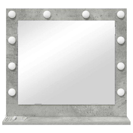 Miroir de vanité avec miroir Gris béton 60 x 55 x 18 cm