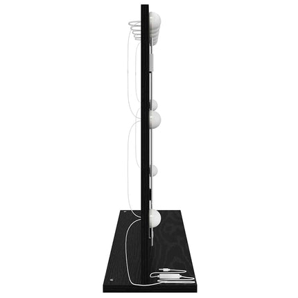 Miroir de vanité avec miroir Chêne noir 80 x 15 x 18 cm