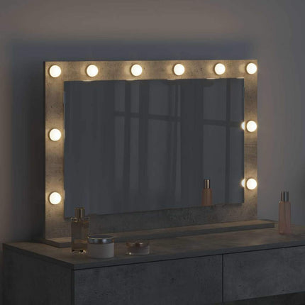 Miroir de vanité avec miroir Gris béton 80 x 55 x 18 cm