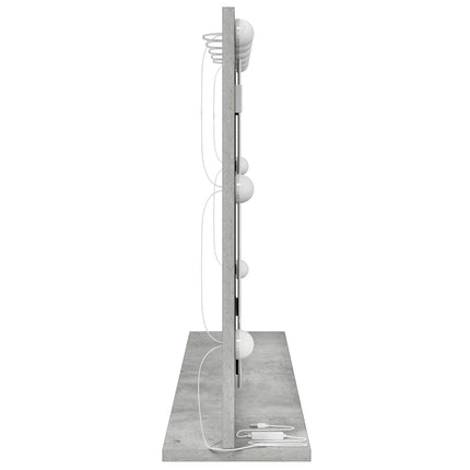 Miroir de vanité avec miroir Gris béton 80 x 55 x 18 cm