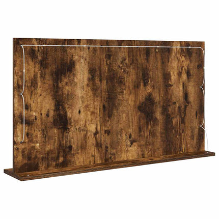 Miroir de vanité avec miroir Chêne fumé 100 x 55 x 18 cm