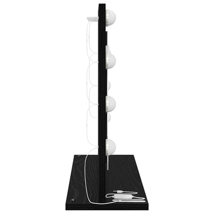 Miroir de vanité avec miroir Chêne noir 60 x 45 x 18 cm