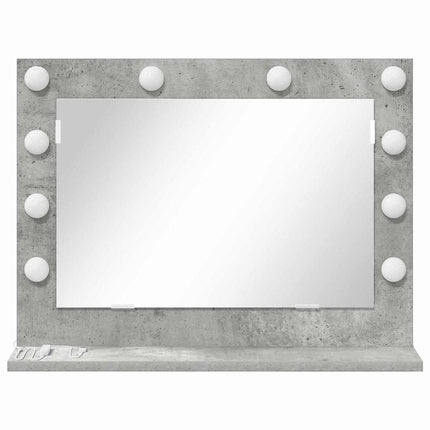 Miroir de vanité avec miroir Gris béton 60 x 45 x 18 cm