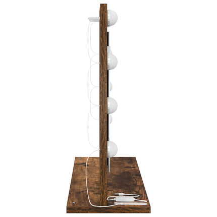 Miroir de vanité avec miroir Chêne fumé 60 x 45 x 18 cm