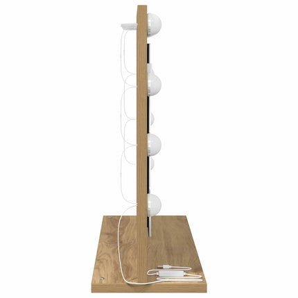 Miroir de vanité avec miroir Chêne artisanal 60 x 45 x 18 cm