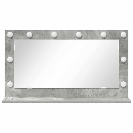 Miroir de vanité avec miroir Gris béton 80 x 45 x 18 cm