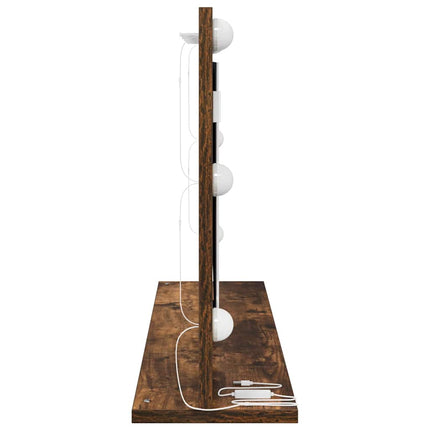 Miroir de vanité avec miroir Chêne fumé 80 x 45 x 18 cm