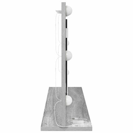 Miroir de vanité avec miroir Gris Sonoma 80 x 45 x 18 cm