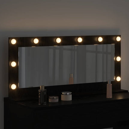 Miroir de vanité avec miroir Chêne noir 100 x 45 x 18 cm