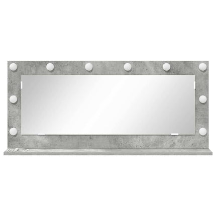 Miroir de vanité avec miroir Gris béton 100 x 45 x 18 cm