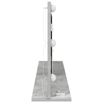 Miroir de vanité avec miroir Gris béton 100 x 45 x 18 cm