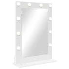 Miroir de vanité avec des lumières à LED Blanc 70 x 50 x 18 cm