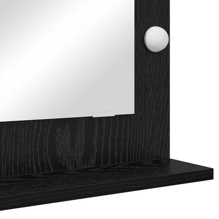 Miroir de vanité avec miroir Chêne noir 70 x 50 x 18 cm