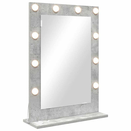 Miroir de vanité avec miroir Gris béton 70 x 50 x 18 cm