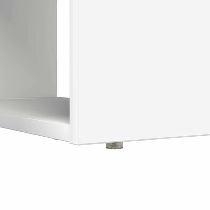 Bureau avec étagère Blanc 113 x 54 x 120 cm Bois d'ingénierie