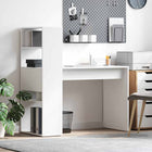 Bureau avec étagère Blanc 113 x 54 x 120 cm Bois d'ingénierie