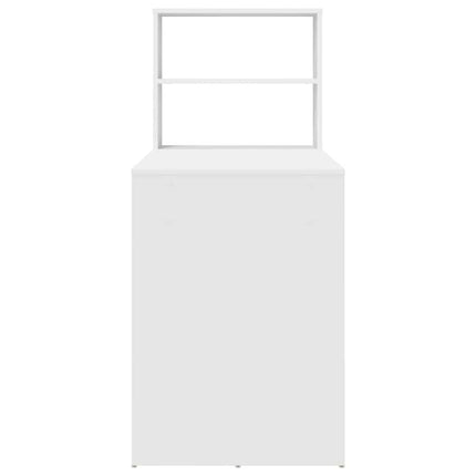 Bureau avec étagère Blanc 113 x 54 x 120 cm Bois d'ingénierie