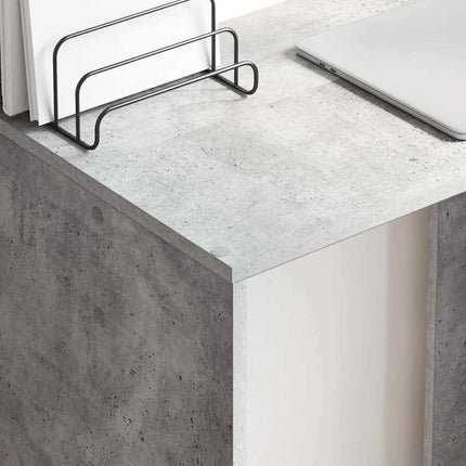 Bureau Gris béton 78.5 x 37 x 154.5 cm Bois d'ingénierie