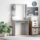 Bureau Gris béton 78.5 x 37 x 154.5 cm Bois d'ingénierie