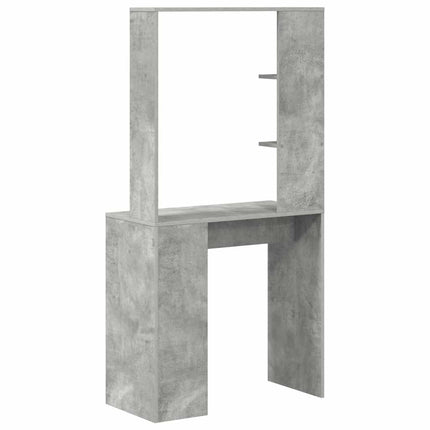 Bureau Gris béton 78.5 x 37 x 154.5 cm Bois d'ingénierie