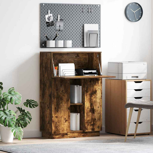 Bureau Chêne fumé 71,5 x 31,5 x 106,5 cm Bois d'ingénierie