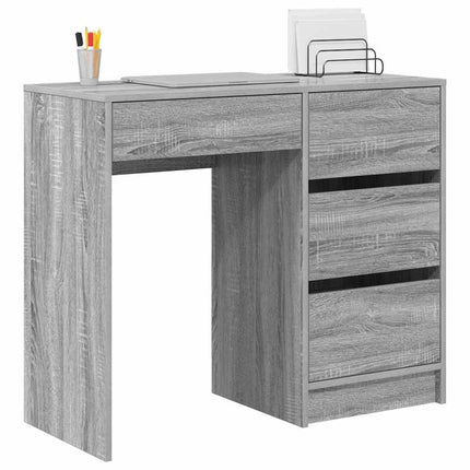 Bureau Gris Sonoma 90 x 37,5 x 75 cm Bois d'ingénierie