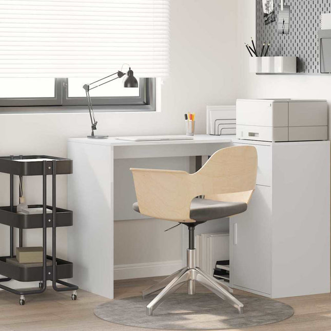 Bureau avec étagère Blanc 102 x 50 x 75 cm Bois d'ingénierie