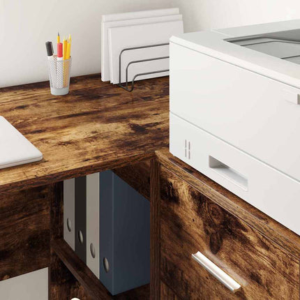 Bureau Chêne fumé 102 x 50 x 75 cm Bois d'ingénierie