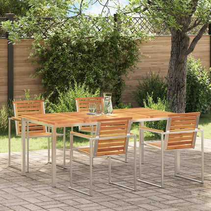 Tabledesalleàmangerd'extérieur Marron 200x90x75cm Teck massif