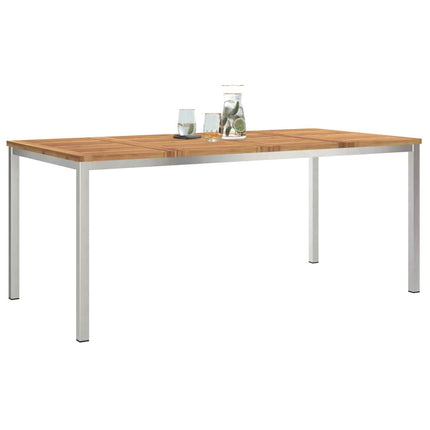 Tabledesalleàmangerd'extérieur Marron 200x90x75cm Teck massif