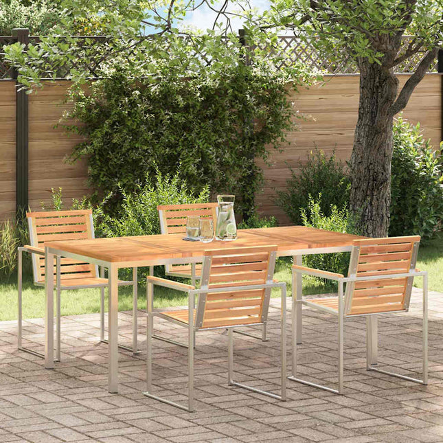 Tabledesalleàmangerd'extérieur Marron 200x90x75cm Teck massif