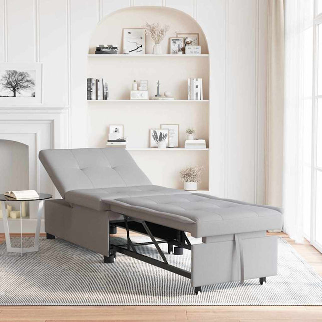 Canapé-Lit Gris 194 x 67 x 37 cm tissu