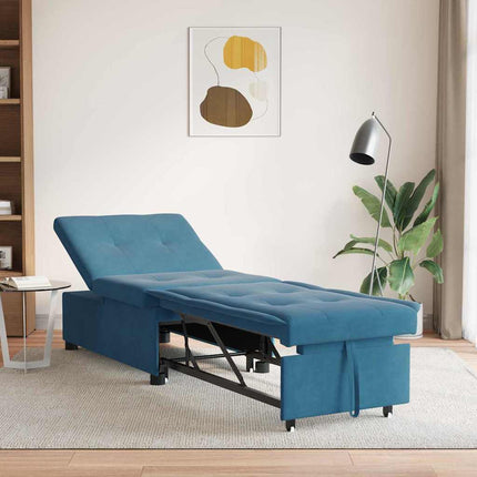 Canapé-lit Bleu 67 x 194 x 38 cm Velours